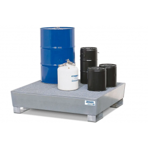 Lovilna posoda classic-line za 4 sode, pocinkana, z rešetko, 1300x1380x390, dostopna