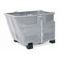 Zabojnik za razsuti material iz polietilena (PE), z nogami, prostornina 600 litrov, siv