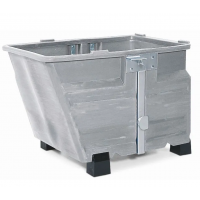 Posoda za razsuti material iz polietilena (PE), z nogami, prostornina 800 l, siva Posoda za razsuti material iz polietilena (PE), z nogami, prostornina 800 l, siva