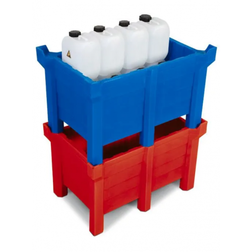 Nakladalna posoda PolyPro iz PE, 90 l, lovilni volumen 70 l, zaprta, rdeča Nakladalna posoda PolyPro iz PE, 90 l, lovilni volumen 70 l, zaprta, rdeča