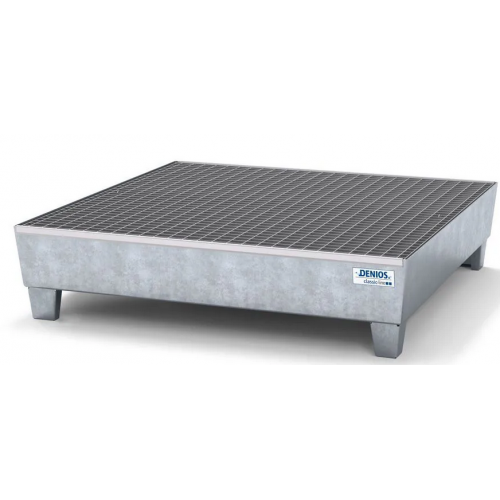 Lovilna posoda classic-line za 4 sode, pocinkana, z rešetko, 1236x1210x290, dostopna