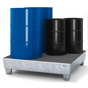 Lovilna posoda classic-line za 4 sode, pocinkana, z rešetko, 1236x1210x290, dostopna