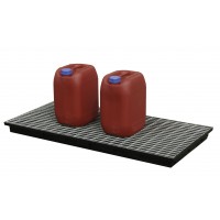 Lovilna posoda 40l, 130 x 62 x 8 cm, s kovinsko rešetko, PE Lovilna posoda 40l, 130 x 62 x 8 cm, s kovinsko rešetko, PE