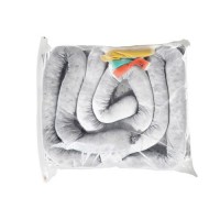 DENSORB komplet za ukrepanje ob razlitju olja, v prosojni vreči, z vpojnimi podlogami in kačami