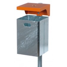 Koš s pepelnikom, 40 l, oranžen