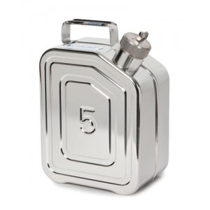 Posoda iz nerjavečega jekla z navojnim pokrovom in varnostnim ventilom, 5 litrov