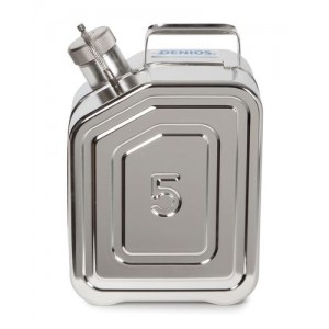 Posoda iz nerjavečega jekla z navojnim pokrovom in varnostnim ventilom, 5 litrov