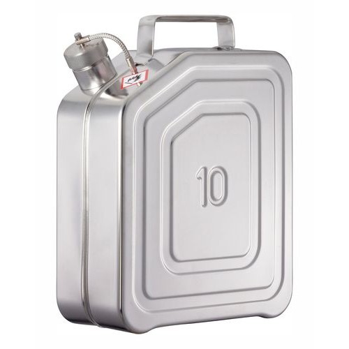 Posoda iz nerjavečega jekla z navojnim pokrovom in varnostnim ventilom, 10 litrov