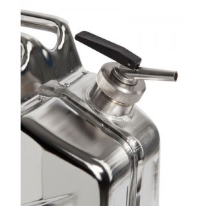 Kanister iz nerjavečega jekla s fino dozirno pipo, 20 litrov