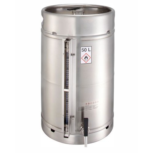Varnostna nivojska posoda iz nerjavečega jekla, s 3/4" pipo in indikatorjem nivoja, 50 litrov Varnostna nivojska posoda iz nerjavečega jekla, s 3/4" pipo in indikatorjem nivoja, 50 litrov