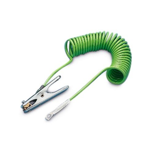 Spiralni ozemljitveni kabel s kleščami in sponko, dolžina 3 m
