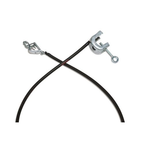 Ozemljitveni kabel z 1 krokodilskimi objemkami/ 1 C objemko in izolacijo, dolžina kabla 2m