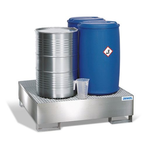 Lovilna posoda pro-line iz nerjavečega jekla za 4 sode, z rešetko iz nerjavečega jekla, 1260x1342x270