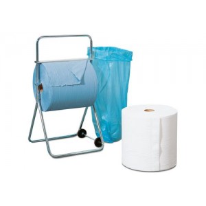 Robustne čistilne krpe iz celuloze, 3-slojne, 1 zvitek, 350 m, bele barve