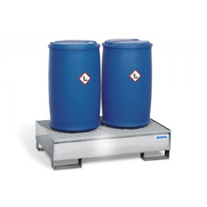 Lovilna posoda pro-line iz nerjavečega jekla za 2 soda, s pocinkano rešetko, 850x1342x325