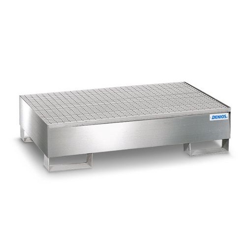 Lovilna posoda pro-line iz nerjavečega jekla za 2 soda, s pocinkano rešetko, 850x1342x325