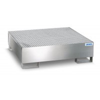 Lovilna posoda pro-line iz nerjavečega jekla za 4 sode, s pocinkano rešetko, 1260x1342x270