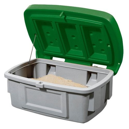 Posoda za pesek SB 100 iz polietilena, 100 litrov, zelen pokrov