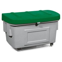 Posoda za pesek SB 400 iz polietilena, 400 l, zelen pokrov