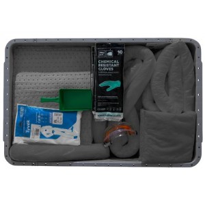 DENSORB  komplet za ukrepanje ob razlitju, škatla s pokrovom in kolesi, univerzalna