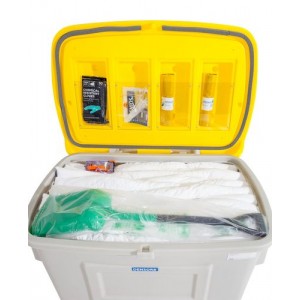 DENSORB komplet veziv za ukrepanje ob razlitju olja, v varnostni škatli SF400