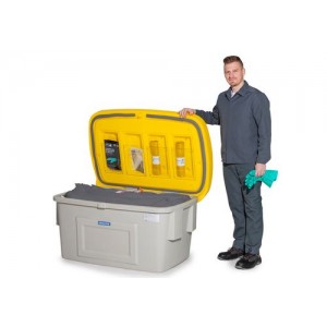 DENSORB komplet za ukrepanje ob razlitju, varnostna škatla SF400, univerzalna izvedba