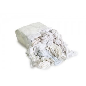 Trikotne čistilne krpe TW iz bele bombažne tkanine, 3 zavitki po 10 kg Trikotne čistilne krpe TW iz bele bombažne tkanine, 3 zavitki po 10 kg