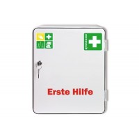 Omarica za prvo pomoč, pločevina, s polnilom po Ö-Normi Z1020-1, 1 vrata, bela Omarica za prvo pomoč, pločevina, s polnilom po Ö-Normi Z1020-1, 1 vrata, bela