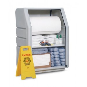 DENSORB komplet za ukrepanje ob razlitju v varnostni omari, z vpojno rolo, univerzalna izvedba, z drsnimi vrati