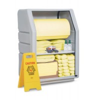 DENSORB komplet za ukrepanje ob razlitju v varnostni omari brez vrat, za kemikalije