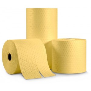 DENSORB vpojne krpe za kemikalije, rola, Economy enojne, lahke, 38 cm x 45 m, 2 kosa