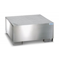 Lovilna posoda pro-line iz nerjavečega jekla za 4 sode, z rešetko iz nerjavečega jekla, 1260x1342x390