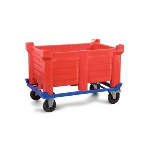  Nakladalna posoda PolyPro iz PE, 300 l, lovilni volumen 280 l, zaprta, rdeča