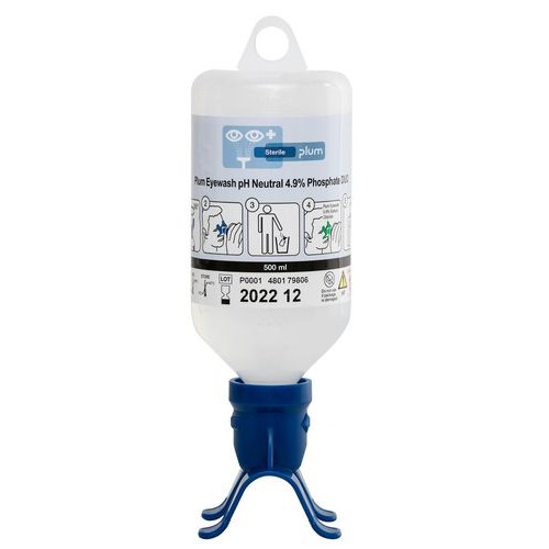 Plastenka za izpiranje oči DUO, s 500 ml pH-nevtralne raztopine fosfatnega pufra