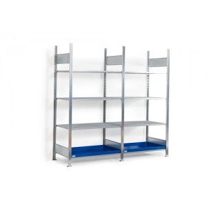 Regal GRG 1040 za nevarne snovi za vnetljive snovi, 3 rešetke, 1060 x 440 x 2000 mm, osnovna enota