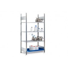Regal GRG 1040 za nevarne snovi za vnetljive snovi, 3 rešetke, 1060 x 440 x 2000 mm, osnovna enota