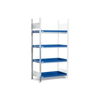 Regal GRW 1060 za nevarne snovi, 4 jekleni pladnji, 1010 x 640 x 2000 mm, dodatna enota