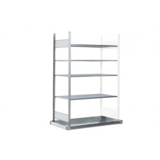 Regal GRB 1340 za vnetljive materiale, s talno posodo 1306 x 526 x 2000 mm, dodatna enota