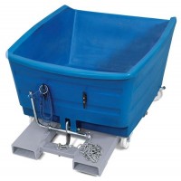 Prekucna posoda iz polietilena (PE), prostornina 500 litrov, modra