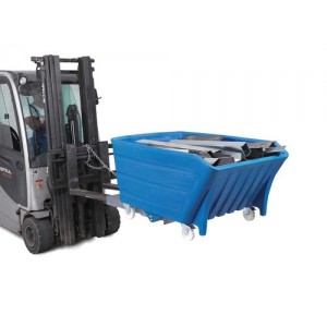 Prekucna posoda iz polietilena (PE), prostornina 500 litrov, modra Prekucna posoda iz polietilena (PE), prostornina 500 litrov, modra