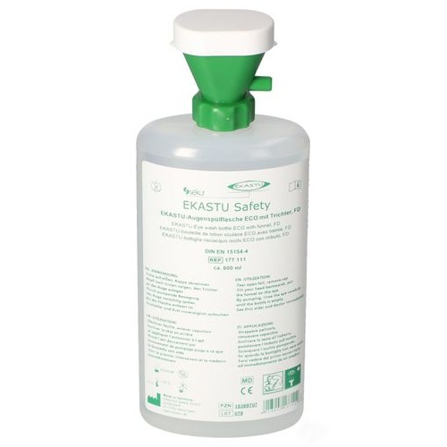 Plastenka za izpiranje oči, napolnjena z vodo, brez mikrobov, 600 ml