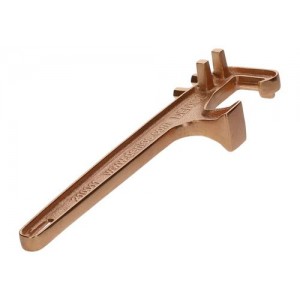 Večnamenski bronasti ključ za čepe in odpirač pokrovov na sodih