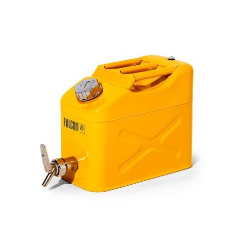 Jeklena varnostna posoda FALCON, lakirana, s fino dozirno pipo, 10 litrov Jeklena varnostna posoda FALCON, lakirana, s fino dozirno pipo, 10 litrov