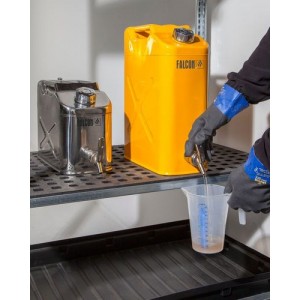 Jeklena varnostna posoda FALCON, lakirana, s fino dozirno pipo, 10 litrov Jeklena varnostna posoda FALCON, lakirana, s fino dozirno pipo, 10 litrov