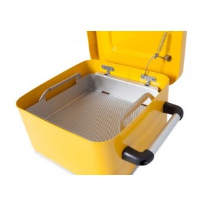 Čistilnik majhnih delov FALCON iz jekla, lakiran, s košaro za dele, 8 l Čistilnik majhnih delov FALCON iz jekla, lakiran, s košaro za dele, 8 l