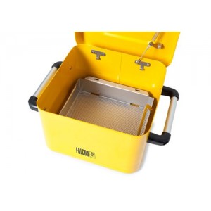 Čistilnik majhnih delov FALCON iz jekla, lakiran, s košaro za dele, 8 l Čistilnik majhnih delov FALCON iz jekla, lakiran, s košaro za dele, 8 l