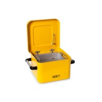 Čistilnik majhnih delov FALCON iz jekla, lakiran, s košaro za dele, 10 l Čistilnik majhnih delov FALCON iz jekla, lakiran, s košaro za dele, 10 l