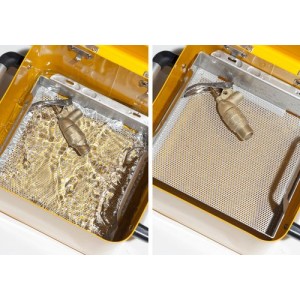 Čistilnik majhnih delov FALCON iz jekla, lakiran, s košaro za dele, 8 l Čistilnik majhnih delov FALCON iz jekla, lakiran, s košaro za dele, 8 l