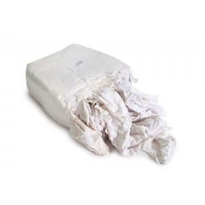 Čistilna krpa, frotir, bela, 10 kg zvitek