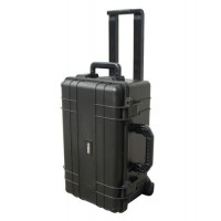  Zaščitni kovček iz umetne mase (PP), črn, s penastimi vložki in kolesi, 37 litrov